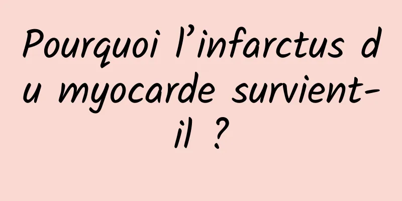 Pourquoi l’infarctus du myocarde survient-il ?