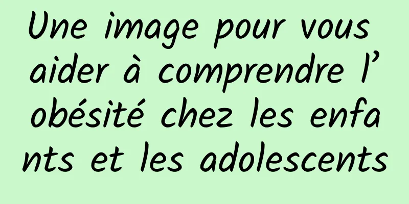Une image pour vous aider à comprendre l’obésité chez les enfants et les adolescents
