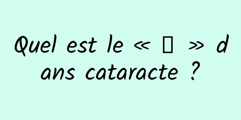 Quel est le « 闸 » dans cataracte ?
