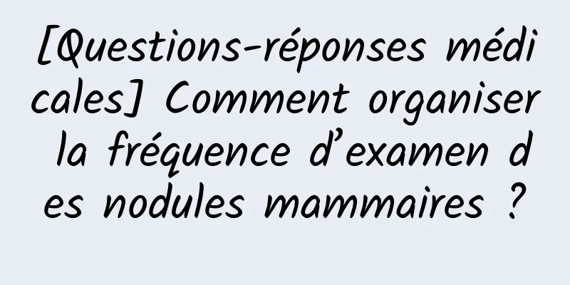 [Questions-réponses médicales] Comment organiser la fréquence d’examen des nodules mammaires ?