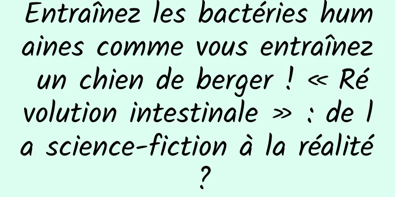 Entraînez les bactéries humaines comme vous entraînez un chien de berger ! « Révolution intestinale » : de la science-fiction à la réalité ?