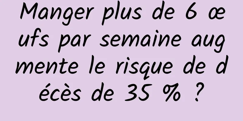 Manger plus de 6 œufs par semaine augmente le risque de décès de 35 % ?