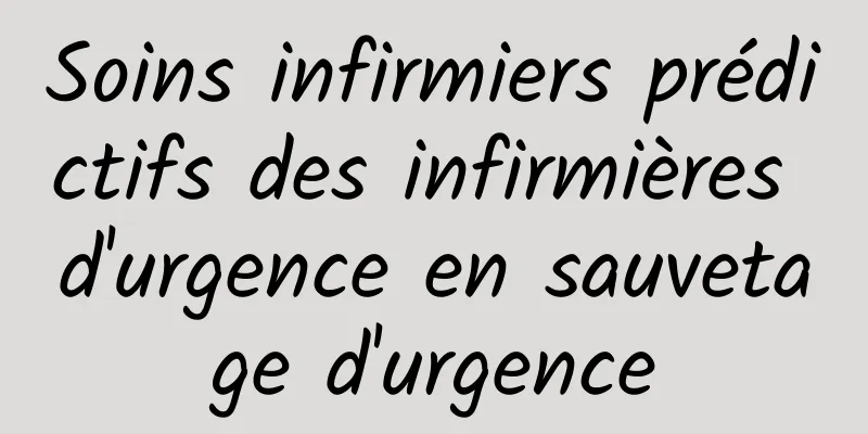 Soins infirmiers prédictifs des infirmières d'urgence en sauvetage d'urgence