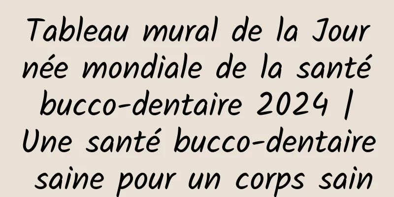 Tableau mural de la Journée mondiale de la santé bucco-dentaire 2024 | Une santé bucco-dentaire saine pour un corps sain