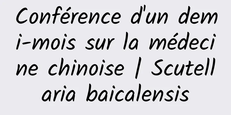 Conférence d'un demi-mois sur la médecine chinoise | Scutellaria baicalensis