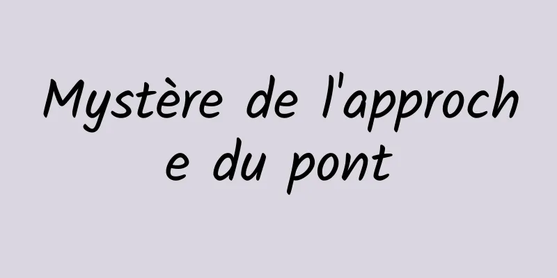 Mystère de l'approche du pont