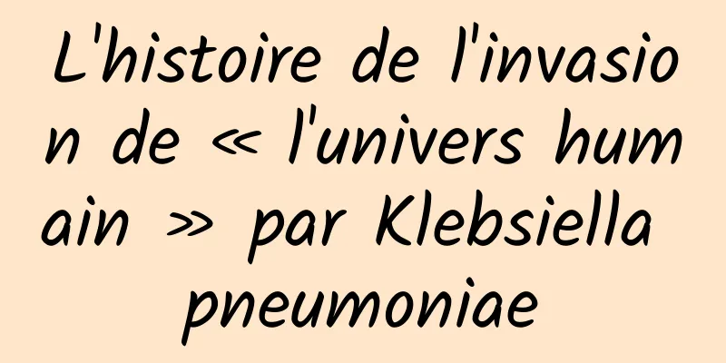 L'histoire de l'invasion de « l'univers humain » par Klebsiella pneumoniae