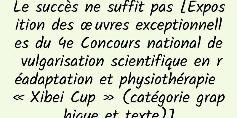 Le succès ne suffit pas [Exposition des œuvres exceptionnelles du 4e Concours national de vulgarisation scientifique en réadaptation et physiothérapie « Xibei Cup » (catégorie graphique et texte)]