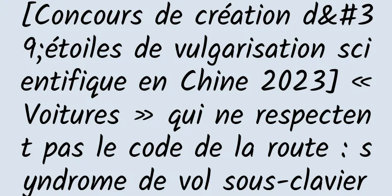 [Concours de création d'étoiles de vulgarisation scientifique en Chine 2023] « Voitures » qui ne respectent pas le code de la route : syndrome de vol sous-clavier
