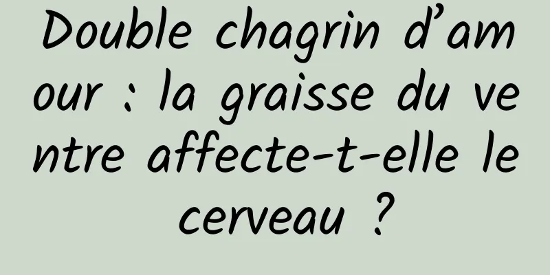 Double chagrin d’amour : la graisse du ventre affecte-t-elle le cerveau ?