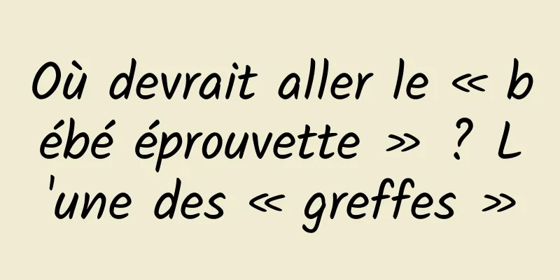 Où devrait aller le « bébé éprouvette » ? L'une des « greffes »