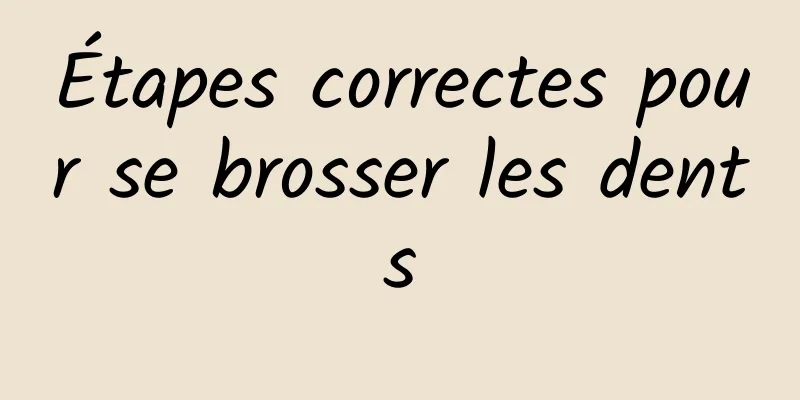Étapes correctes pour se brosser les dents