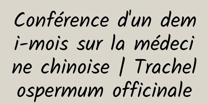 Conférence d'un demi-mois sur la médecine chinoise | Trachelospermum officinale