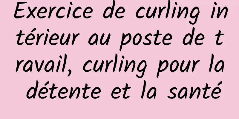 Exercice de curling intérieur au poste de travail, curling pour la détente et la santé