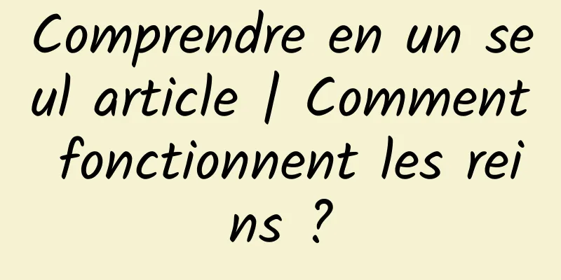 Comprendre en un seul article | Comment fonctionnent les reins ?