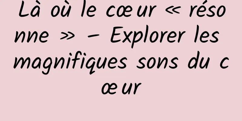 Là où le cœur « résonne » – Explorer les magnifiques sons du cœur