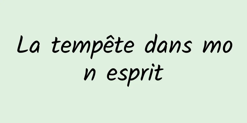 La tempête dans mon esprit