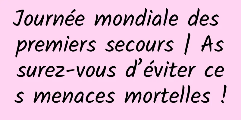 Journée mondiale des premiers secours | Assurez-vous d’éviter ces menaces mortelles !