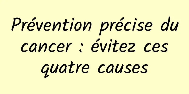Prévention précise du cancer : évitez ces quatre causes