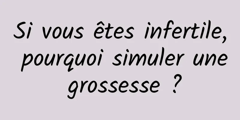 Si vous êtes infertile, pourquoi simuler une grossesse ?