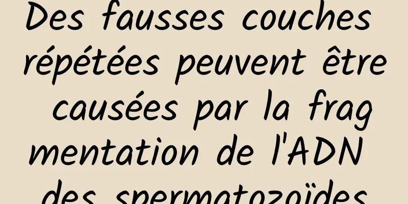 Des fausses couches répétées peuvent être causées par la fragmentation de l'ADN des spermatozoïdes