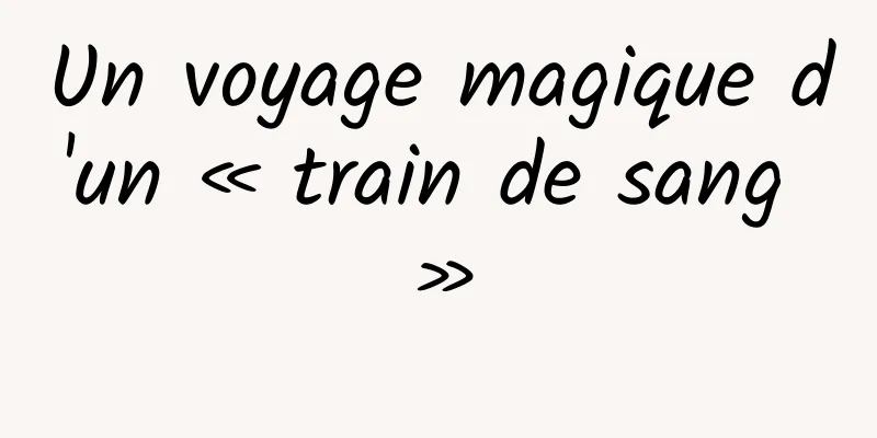 Un voyage magique d'un « train de sang »