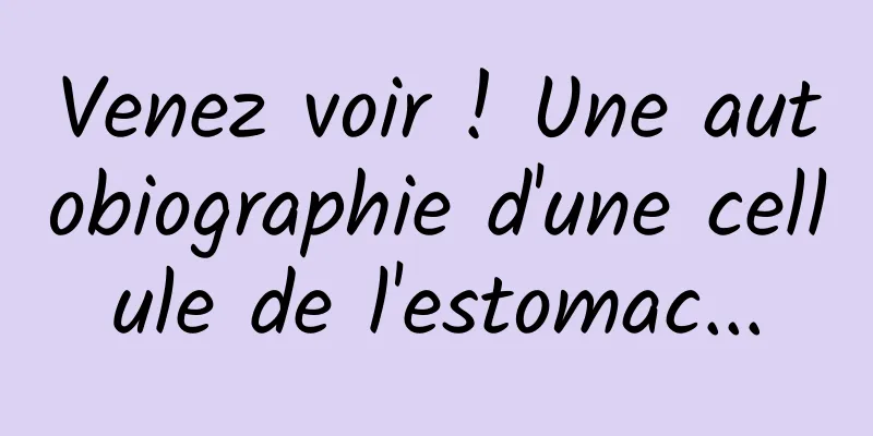 Venez voir ! Une autobiographie d'une cellule de l'estomac...