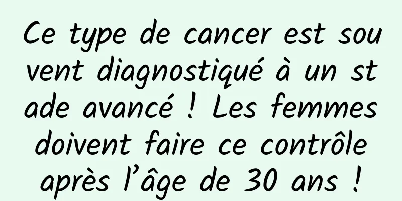 Ce type de cancer est souvent diagnostiqué à un stade avancé ! Les femmes doivent faire ce contrôle après l’âge de 30 ans !