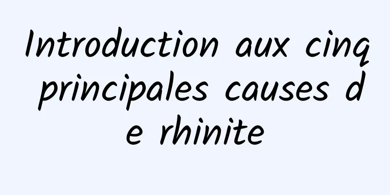 Introduction aux cinq principales causes de rhinite