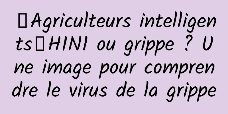 【Agriculteurs intelligents】H1N1 ou grippe ? Une image pour comprendre le virus de la grippe