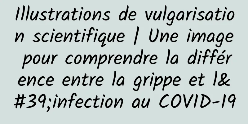 Illustrations de vulgarisation scientifique | Une image pour comprendre la différence entre la grippe et l'infection au COVID-19