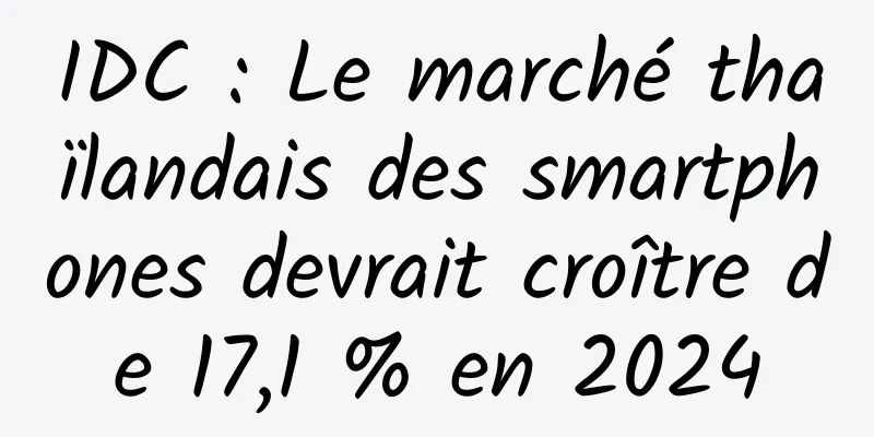 IDC : Le marché thaïlandais des smartphones devrait croître de 17,1 % en 2024