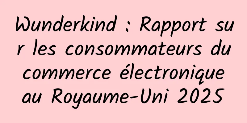 Wunderkind : Rapport sur les consommateurs du commerce électronique au Royaume-Uni 2025
