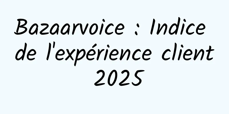 Bazaarvoice : Indice de l'expérience client 2025