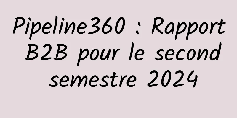 Pipeline360 : Rapport B2B pour le second semestre 2024