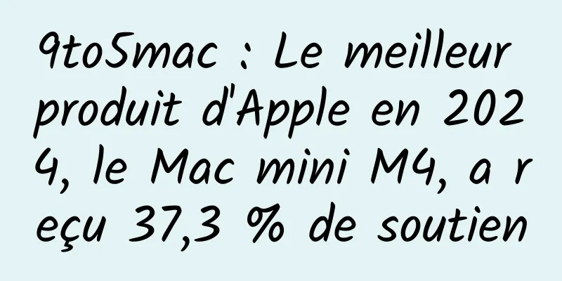 9to5mac : Le meilleur produit d'Apple en 2024, le Mac mini M4, a reçu 37,3 % de soutien