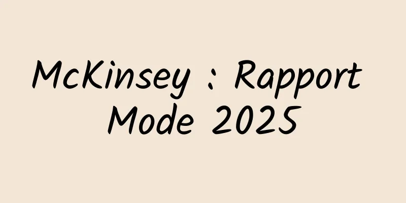 McKinsey : Rapport Mode 2025