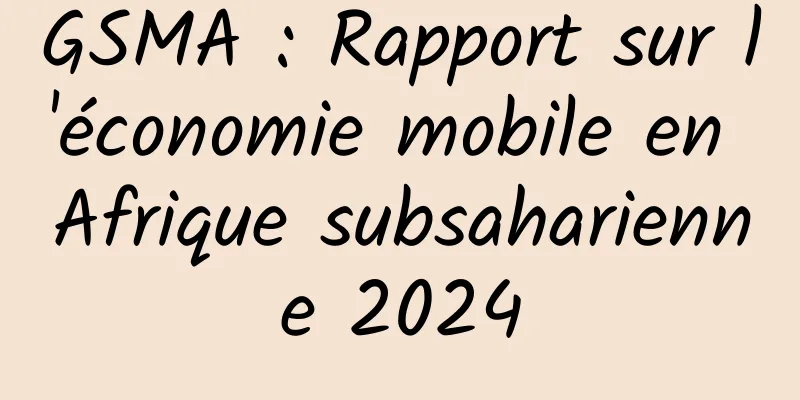 GSMA : Rapport sur l'économie mobile en Afrique subsaharienne 2024