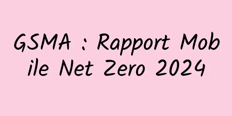 GSMA : Rapport Mobile Net Zero 2024