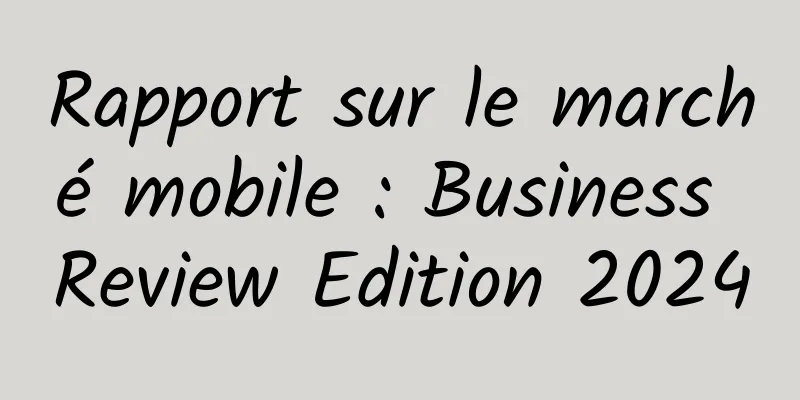 Rapport sur le marché mobile : Business Review Edition 2024