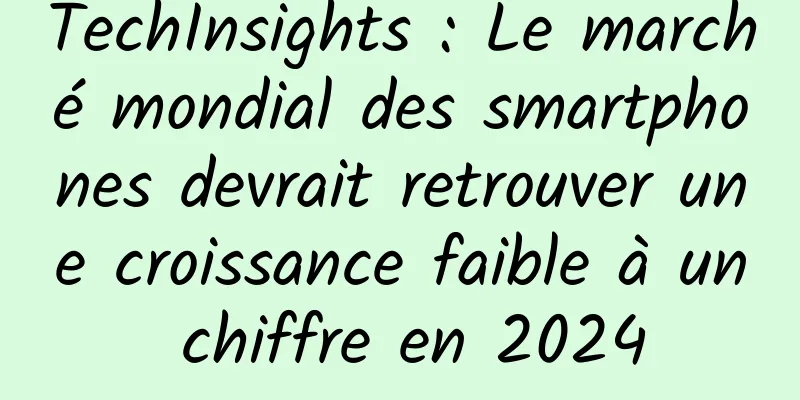 TechInsights : Le marché mondial des smartphones devrait retrouver une croissance faible à un chiffre en 2024