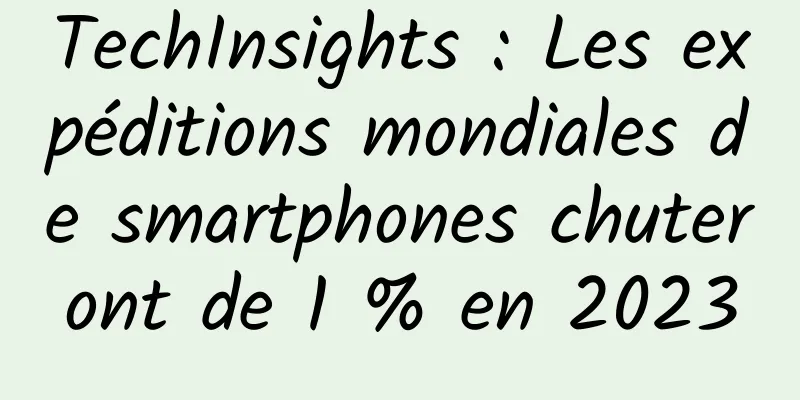 TechInsights : Les expéditions mondiales de smartphones chuteront de 1 % en 2023