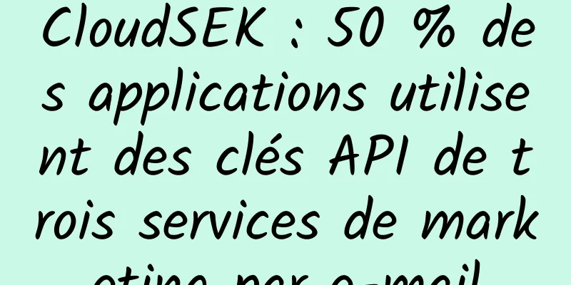 CloudSEK : 50 % des applications utilisent des clés API de trois services de marketing par e-mail