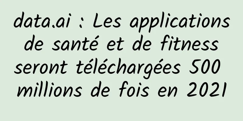 data.ai : Les applications de santé et de fitness seront téléchargées 500 millions de fois en 2021