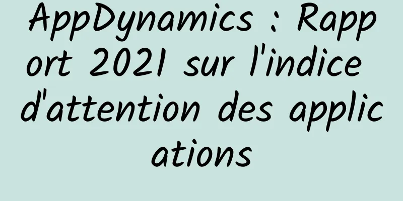 AppDynamics : Rapport 2021 sur l'indice d'attention des applications