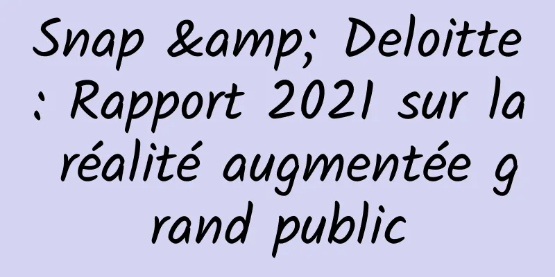 Snap & Deloitte : Rapport 2021 sur la réalité augmentée grand public