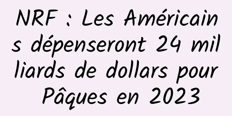 NRF : Les Américains dépenseront 24 milliards de dollars pour Pâques en 2023