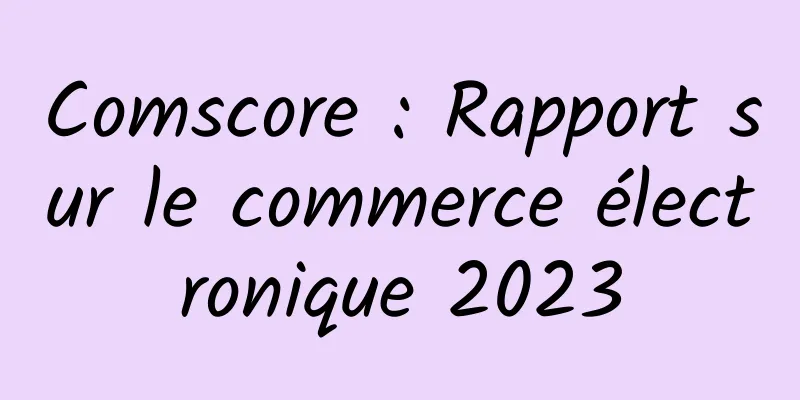 Comscore : Rapport sur le commerce électronique 2023