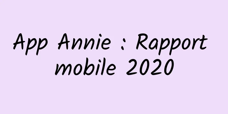 App Annie : Rapport mobile 2020