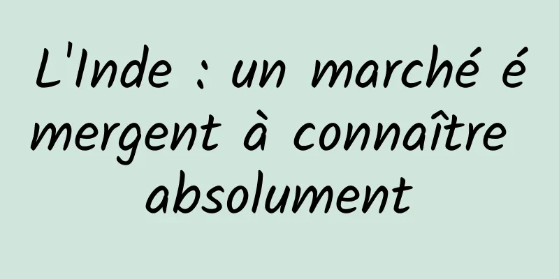 L'Inde : un marché émergent à connaître absolument